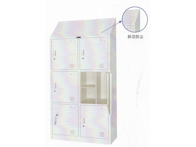 十二門不銹鋼斜頂衣柜