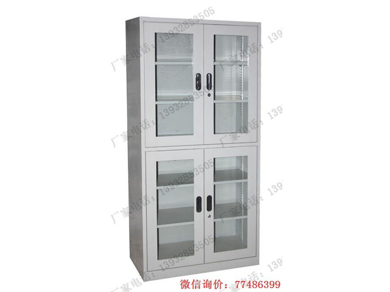 周口雙層四門玻璃柜文物櫥