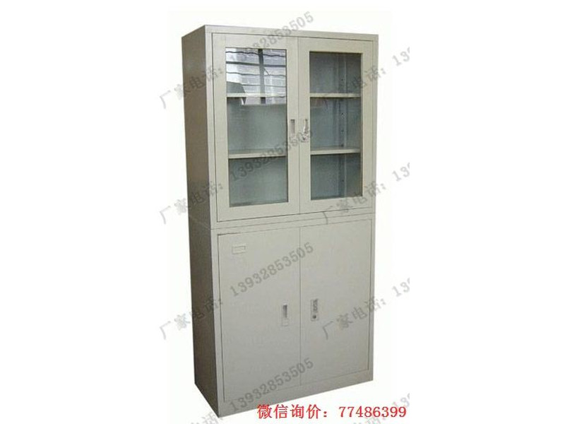 周口雙層上玻下鐵器械柜